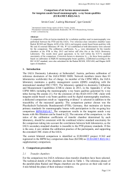Comparison of air kerma measurements for tunsten anode based