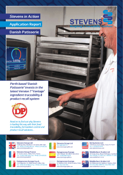 Stevens in Action Application Report Danish Patisserie