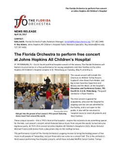 The Florida Orchestra to perform free concert at Johns Hopkins All