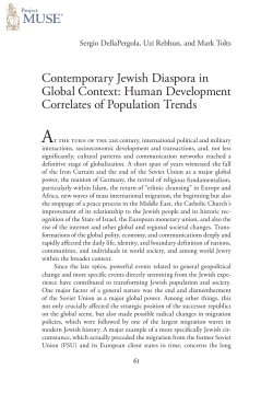 Contemporary Jewish Diaspora in Global Context