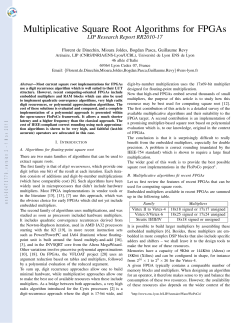 Multiplicative Square Root Algorithms for FPGAs