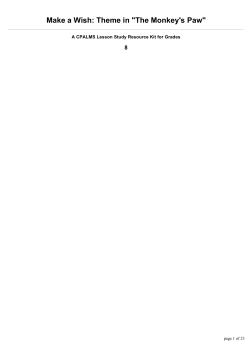 Make a Wish: Theme in "The Monkey`s Paw"