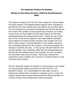 Detailed description of Bystander Intervention program activities.