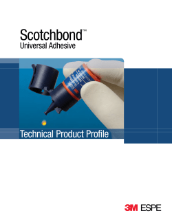 Scotchbond Universal Technical Product Profile