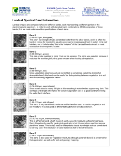 Landsat Band Information - Geospatial Innovation Facility