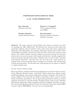 CORPORATE BOND DEFAULT RISK - Nova School of Business