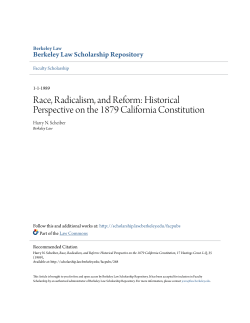 Race, Radicalism, and Reform: Historical Perspective on the 1879