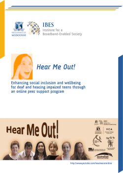 Hear Me Out! - Melbourne Networked Society Institute