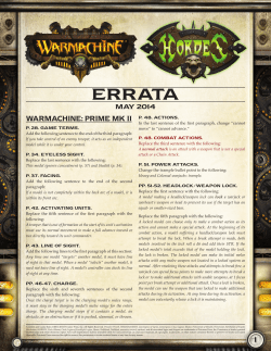 errata - Privateer Press