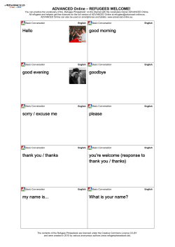 Hello good morning good evening goodbye sorry / excuse me