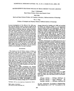 Heterogeneous reactions with NaCl in the El Chichon volcanic