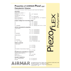 Properties of Piezoflex&trade; Polymer