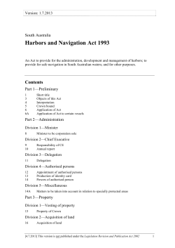 Harbors and Navigation Act 1993