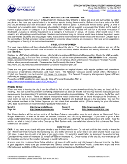 hurricane evacuation information - Office of International Students