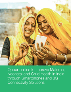 Opportunities to Improve Maternal, Neonatal and Child Health in