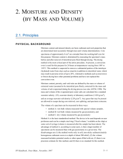 by mass and volume - Ocean Drilling Program