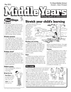 Stretch your child`s learning - North West Hendricks Schools