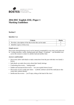 2016 HSC English ESL Paper 1 Marking Guidelines