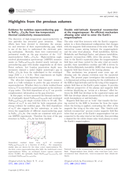 Highlights from the previous volumes