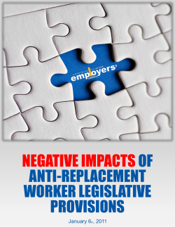 negative impacts of anti-replacement worker legislative provisions