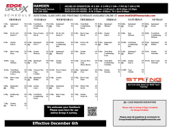 Effective December 6th - The Edge Fitness Clubs
