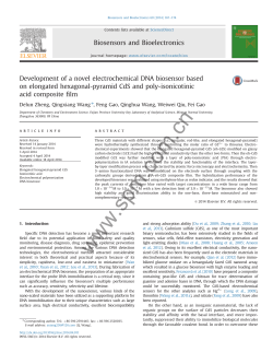 Development of a novel electrochemical DNA biosensor based on