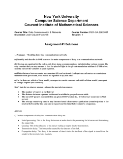Handout 11: Assignment #1 Solutions