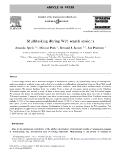 Multitasking during Web search sessions