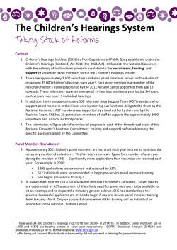 The Children`s Hearings System