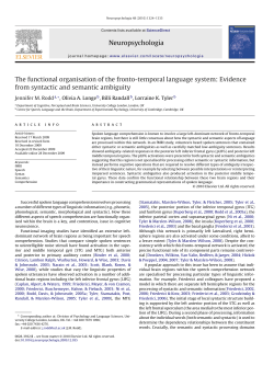 Evidence from syntactic and semantic ambiguity