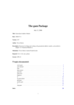 The gam Package