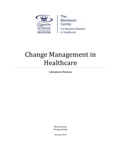 Change Management in Healthcare Literature Review