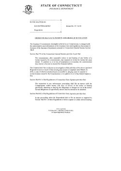 STATE OF CONNECTICUT