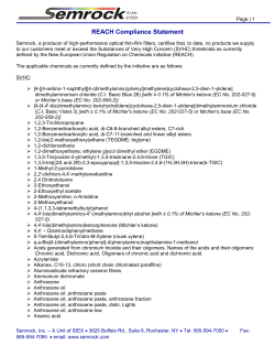 REACH Compliance Statement