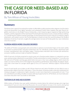 The Case for Need-Based Aid In Florida