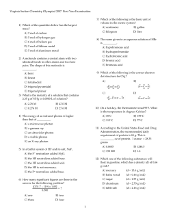 2007 local exam - Virginia Section
