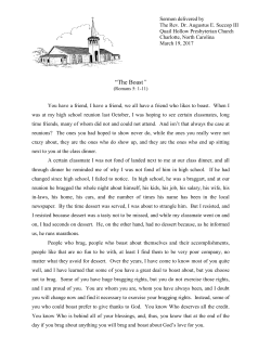 Sermon text - Quail Hollow Presbyterian Church