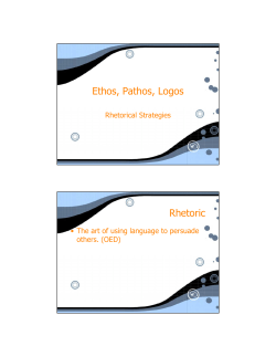 Ethos, Pathos, Logos Rhetoric