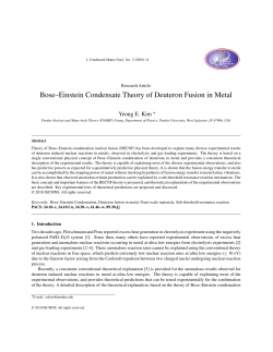 Bose–Einstein Condensate Theory of Deuteron Fusion