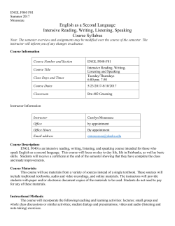 Syllabus - University of Alaska Fairbanks