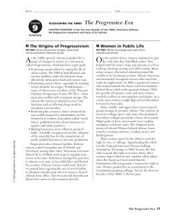 The Progressive Era - Batavia CSD Moodle