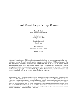 Small Cues Change Savings Choices