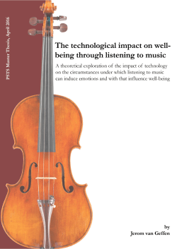 The technological impact on well-being through listening to music