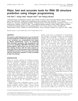 Rtips: fast and accurate tools for RNA 2D structure prediction using