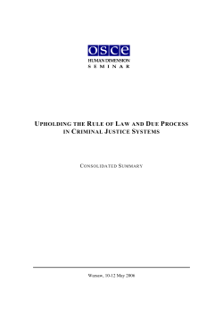 upholding the rule of law and due process in criminal justice
