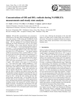 Concentrations of OH and HO2 radicals during NAMBLEX