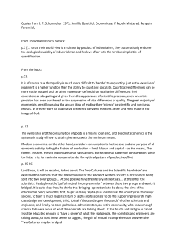 Quotes from EF Schumacher, 1973, Small Is