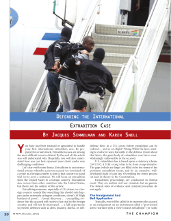 Defending the International Extradition Case - Curtis, Mallet