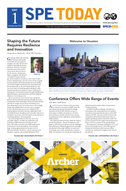 Day 1 - Society of Petroleum Engineers