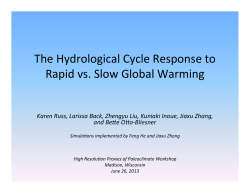 The Hydrological Cycle Response to Rapid vs. Slow Global Warming